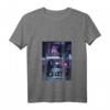 Damen Vaporwave T-Shirt mit V-Ausschnitt - Japan Tokio Anime Aesthetic Streetwear für Retro-Futurismus & Japan Fans