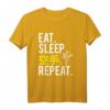 Eat Sleep Karate Repeat T-Shirt mit Japanischem Kanji – Lustiges Martial Arts Shirt für Karate-Fans und Japan-Liebhaber