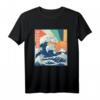Retro große Welle weg von Kanagawa Japanischer Marine Day T-Shirt – Vintage Kunstdesign für Marine- und Ozeanliebhaber