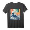 Retro große Welle weg von Kanagawa Japanischer Marine Day T-Shirt – Vintage Kunstdesign für Marine- und Ozeanliebhaber