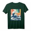 Retro große Welle weg von Kanagawa Japanischer Marine Day T-Shirt – Vintage Kunstdesign für Marine- und Ozeanliebhaber
