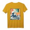 Retro große Welle weg von Kanagawa Japanischer Marine Day T-Shirt – Vintage Kunstdesign für Marine- und Ozeanliebhaber