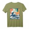 Retro große Welle weg von Kanagawa Japanischer Marine Day T-Shirt – Vintage Kunstdesign für Marine- und Ozeanliebhaber