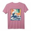 Retro große Welle weg von Kanagawa Japanischer Marine Day T-Shirt – Vintage Kunstdesign für Marine- und Ozeanliebhaber