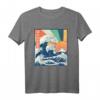 Retro große Welle weg von Kanagawa Japanischer Marine Day T-Shirt – Vintage Kunstdesign für Marine- und Ozeanliebhaber