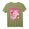 Kawaii Axolotl Anime T-Shirt im Retro Stil mit Erdbeermilch - Perfekt für Otaku, Manga & Japan Fans