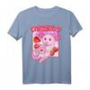 Kawaii Axolotl Anime T-Shirt im Retro Stil mit Erdbeermilch - Perfekt für Otaku, Manga & Japan Fans