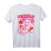 Kawaii Axolotl Anime T-Shirt im Retro Stil mit Erdbeermilch - Perfekt für Otaku, Manga & Japan Fans