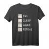 Eat Sleep Anime Repeat - Lustiges Manga T-Shirt für Anime- und Manga-Fans, Otaku & Japan Kultur Liebhaber, Perfektes Geschenk