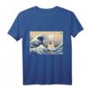 Lustiges Anime-Katzen T-Shirt mit japanischen Kanagawa-Wellen – Perfekt für Kulturliebhaber, Otaku und Katzenfans