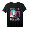 Just A Girl Who Loves Anime - Anime Girl Otaku T-Shirt für Fans, Mädchen & Frauen, Perfekt als Geschenk für Weihnachten, Geburtstag oder Japan-Urlaub
