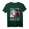 Just A Girl Who Loves Anime - Anime Girl Otaku T-Shirt für Fans, Mädchen & Frauen, Perfekt als Geschenk für Weihnachten, Geburtstag oder Japan-Urlaub