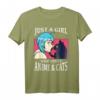 Just A Girl Who Loves Anime - Anime Girl Otaku T-Shirt für Fans, Mädchen & Frauen, Perfekt als Geschenk für Weihnachten, Geburtstag oder Japan-Urlaub