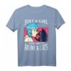 Just A Girl Who Loves Anime - Anime Girl Otaku T-Shirt für Fans, Mädchen & Frauen, Perfekt als Geschenk für Weihnachten, Geburtstag oder Japan-Urlaub