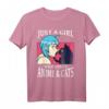 Just A Girl Who Loves Anime - Anime Girl Otaku T-Shirt für Fans, Mädchen & Frauen, Perfekt als Geschenk für Weihnachten, Geburtstag oder Japan-Urlaub