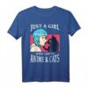 Just A Girl Who Loves Anime - Anime Girl Otaku T-Shirt für Fans, Mädchen & Frauen, Perfekt als Geschenk für Weihnachten, Geburtstag oder Japan-Urlaub