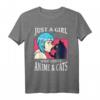 Just A Girl Who Loves Anime - Anime Girl Otaku T-Shirt für Fans, Mädchen & Frauen, Perfekt als Geschenk für Weihnachten, Geburtstag oder Japan-Urlaub