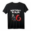 Kinder Birthday Ninja T-Shirt für 6 Jahre – Süß, Lustig und Niedlich, Perfekt für Geburtstagsfeiern, Taufen, Weihnachten und mehr