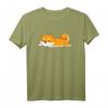 Shiba Inu Hund T-Shirt – Lustiges Faulenzer Outfit für Hundebesitzer, Japanische Hunderasse & Nickerchen Fans