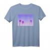 Vaporwave-Ästhetik Pastellfarbene Palmen Japanisches Streetwear T-Shirt für Lofi- und Retro-90er-Fans