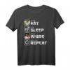 Eat Sleep Anime Repeat Otaku T-Shirt – Lustiges Manga & Anime Design für Damen, Herren & Kinder, Perfekt für Anime Fans und Otaku