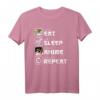 Eat Sleep Anime Repeat Otaku T-Shirt – Lustiges Manga & Anime Design für Damen, Herren & Kinder, Perfekt für Anime Fans und Otaku