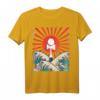 Japanische Wellen bei Sonnenaufgang Kendama T-Shirt – Perfektes Geschenk für Kendama-Fans, Trainer und Trick-Künstler