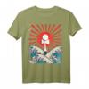 Japanische Wellen bei Sonnenaufgang Kendama T-Shirt – Perfektes Geschenk für Kendama-Fans, Trainer und Trick-Künstler