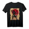 Japanischer Samurai Papyrus Sun Kalligraphie T-Shirt – Krieger Motiv für Fans japanischer Kultur, Anime & Streetwear zum Geburtstag, Halloween & mehr