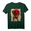 Japanischer Samurai Papyrus Sun Kalligraphie T-Shirt – Krieger Motiv für Fans japanischer Kultur, Anime & Streetwear zum Geburtstag, Halloween & mehr