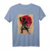 Japanischer Samurai Papyrus Sun Kalligraphie T-Shirt – Krieger Motiv für Fans japanischer Kultur, Anime & Streetwear zum Geburtstag, Halloween & mehr