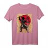 Japanischer Samurai Papyrus Sun Kalligraphie T-Shirt – Krieger Motiv für Fans japanischer Kultur, Anime & Streetwear zum Geburtstag, Halloween & mehr