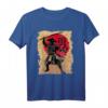 Japanischer Samurai Papyrus Sun Kalligraphie T-Shirt – Krieger Motiv für Fans japanischer Kultur, Anime & Streetwear zum Geburtstag, Halloween & mehr