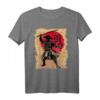 Japanischer Samurai Papyrus Sun Kalligraphie T-Shirt – Krieger Motiv für Fans japanischer Kultur, Anime & Streetwear zum Geburtstag, Halloween & mehr
