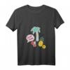 Damen Kawaii Früchte Palmen Sommer Urlaub T-Shirt mit V-Ausschnitt - Perfekt für Strand, Poolpartys & Hawaii-Urlaub