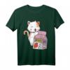 Kawaii Cat - Strawberry Milk Shake T-Shirt - Niedliches Japanisches Katzen-Design im Retro 90er Look, perfekt für Anime- und Kawaii-Fans