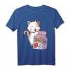 Kawaii Cat - Strawberry Milk Shake T-Shirt - Niedliches Japanisches Katzen-Design im Retro 90er Look, perfekt für Anime- und Kawaii-Fans