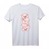 Niedliches Kawaii Anime T-Shirt mit Schweinen auf einem Stapel – Japanisches Ästhetisches Design für Anime- und Kawaii-Fans
