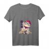 Damen Neko Katze Cartoon Hipster T-Shirt mit V-Ausschnitt - Lustiges Anime Design mit Glücksbringer-Motiv