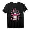 Kawaii Kokeshi und Maneki Neko T-Shirt – Japanisches Kimono und Glückskatzen Design für Fans japanischer Kultur und Traditionen