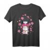 Kawaii Kokeshi und Maneki Neko T-Shirt – Japanisches Kimono und Glückskatzen Design für Fans japanischer Kultur und Traditionen