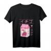 Damen Kawaii Japanisches Erdbeer Milch Getränk T-Shirt mit V-Ausschnitt - Retro Manga Design, Humorvoll & Perfektes Geschenk für Japan-Fans