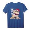 MANEKI NEKO Japanisch Katze Winkekatze auf Münzen sitzend - Glücksbringer T-Shirt für Fans japanischer Kultur, perfekte Geschenkidee zu Weihnachten und Geburtstag