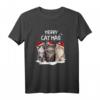 Merry Catmas Cat - Lustiges Weihnachts T-Shirt für Katzenliebhaber, Katzenmütter & Katzenväter, Perfekt als Geschenk zu Weihnachten