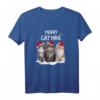 Merry Catmas Cat - Lustiges Weihnachts T-Shirt für Katzenliebhaber, Katzenmütter & Katzenväter, Perfekt als Geschenk zu Weihnachten