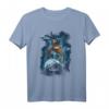 Aquaman Movie T-Shirt – Swimming with Sharks, Offiziell lizenziert, für Erwachsene, Kinder & Damen