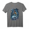 Aquaman Movie T-Shirt – Swimming with Sharks, Offiziell lizenziert, für Erwachsene, Kinder & Damen