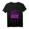Kirmes Modell Damen Mädchen Jahrmarkt T-Shirt mit Riesenrad & Kamera - Buntes Pink Design für Freizeitpark- & Jahrmarkt-Fans