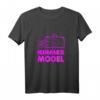 Kirmes Modell Damen Mädchen Jahrmarkt T-Shirt mit Riesenrad & Kamera - Buntes Pink Design für Freizeitpark- & Jahrmarkt-Fans