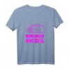 Kirmes Modell Damen Mädchen Jahrmarkt T-Shirt mit Riesenrad & Kamera - Buntes Pink Design für Freizeitpark- & Jahrmarkt-Fans